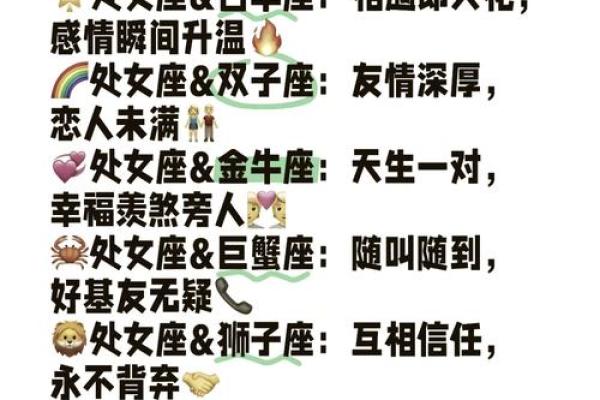 处女座最合适处对象的星座