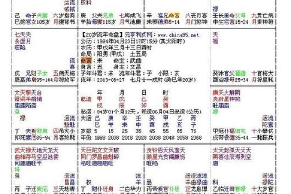 紫薇斗数排盘姓名