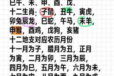 解析：十二地支的四时方位