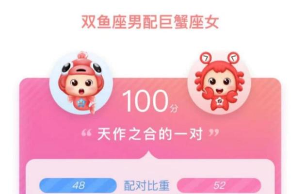 双鱼男和巨蟹女配对指数分析