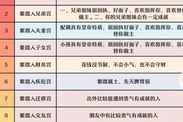 紫薇斗数星象都是什么意思