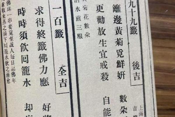 菩萨灵签第九十九签