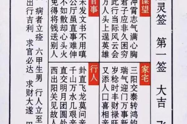 三清祖师灵签二十号