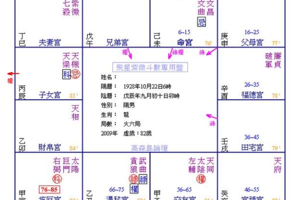 紫薇星斗命宫看长相